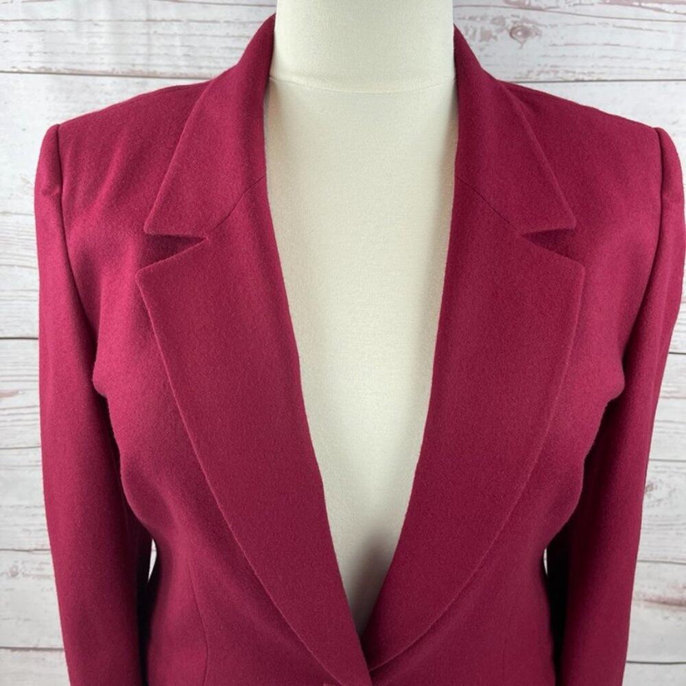Pendleton Raspberry 100% Wool Blazer - image 2